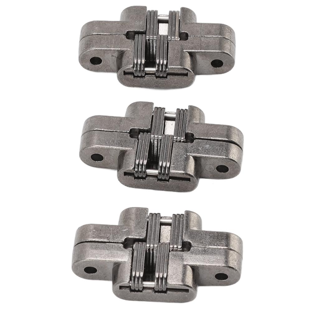 3 Pcs 43mm Mini Door Lock Hinges Invisible 180 Degree Zinc Alloy Cross Hinge for Cabinet Jewel Box