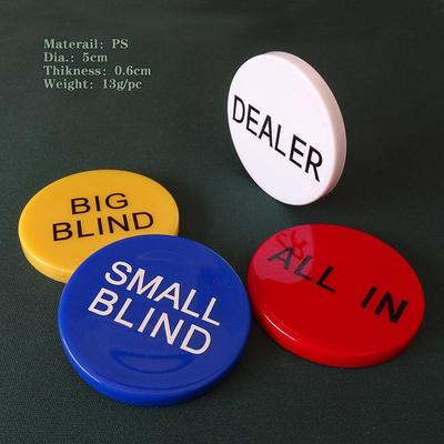 Texas Hold'em All-In Dealer Button Chips