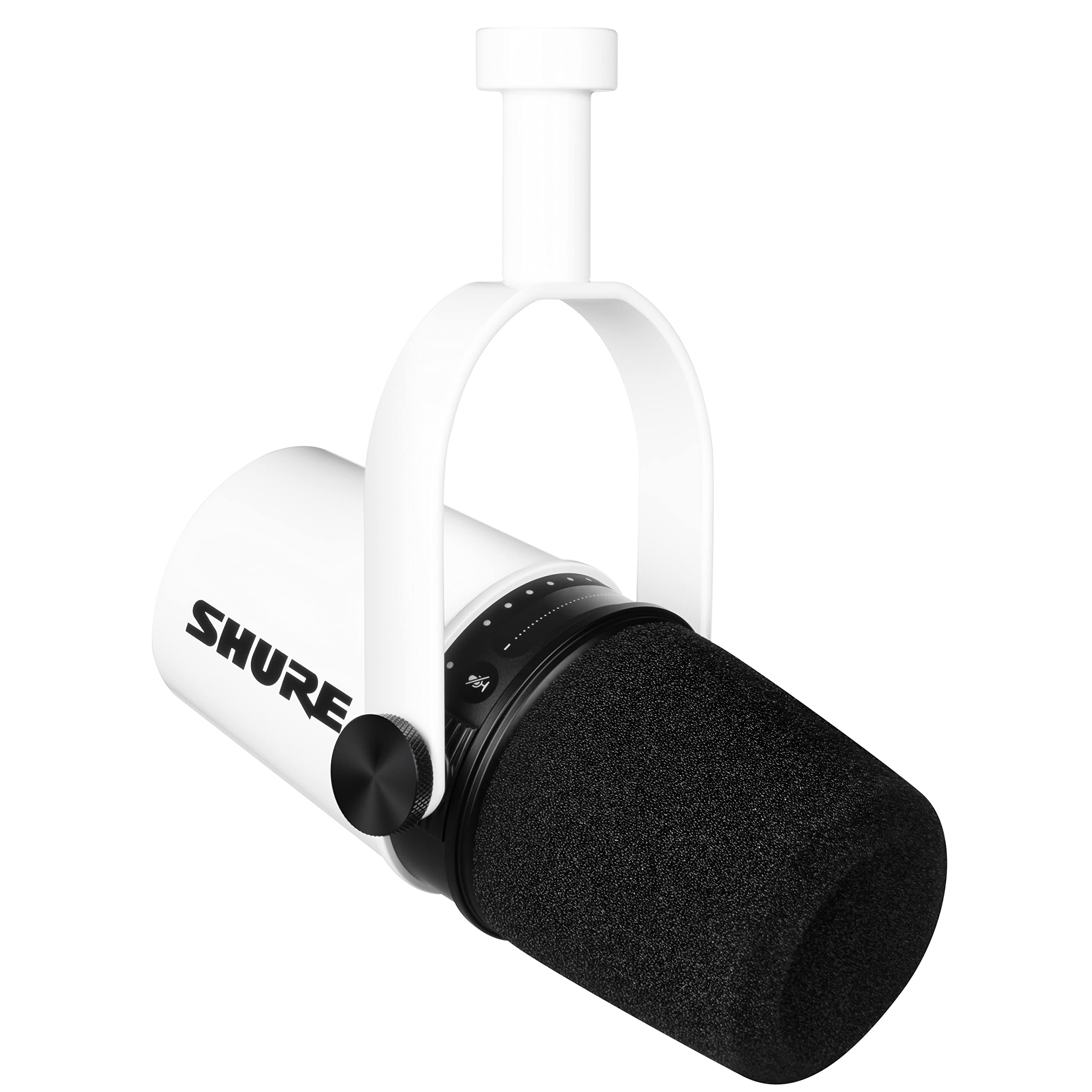 

Shure MV7 Podcast Dynamic Microphone for Live and MOTIV Compatible with and White [Amazon Exclusive] Microphone Commentary, Streaming, Gaming,