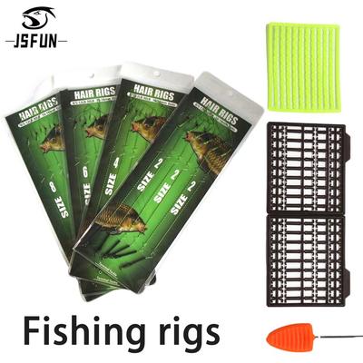 Karpfenhaken Set 6 Stück Fertige Haken mit Schnur Größe 2#/4#/6#/8# Professionell Für Karpfenfischerei Zubehör Hakenvorfach