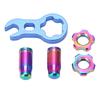   7pcs   Alloy     Valve   Strong Hardness Bike Tire Valve Cover Nut Set
