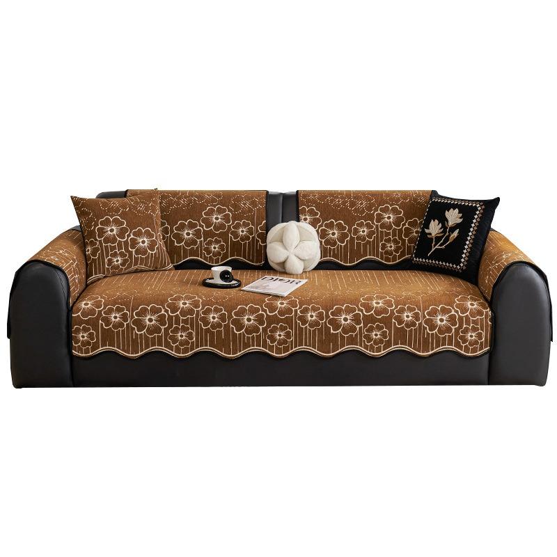 New Irregular Shaped Chenille Sofa Towel Luxury Sofa Covers For Living Room All Season Universal Anti-slip Sofa Mat Seat Pad