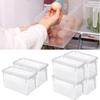 Durable Plastic Kitchen Fridge Rack Holder Clear 5L Cupboard Drawer Organizer Storage Bin Fridge Organizer