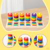 Hanoi Puzzle Game Intellectual Toy Parties Stacking Wooden DIY Brain Teaser Girls Preschool Toddlers