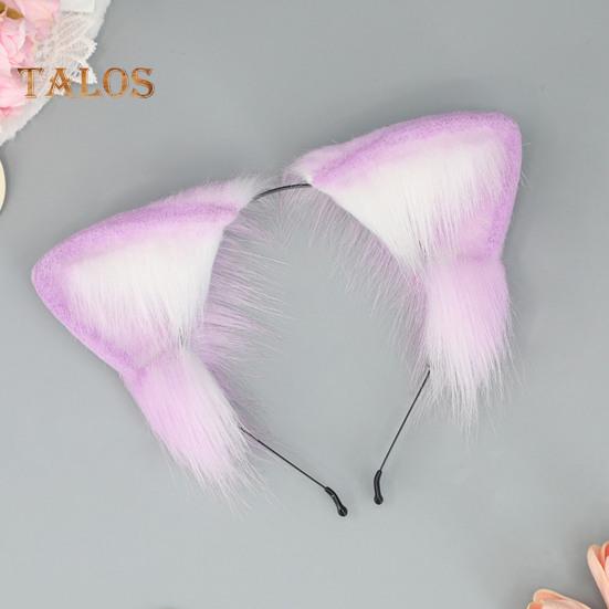 Japanese Style Headband Plush Cat Ear Decor Hair Hoop Gift Making Brightly Colored Dressing Prop Hair Accessories
