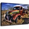 ESasam Rusty Car Old Truck Poster Picture Print Canvas Wall Art Bedroom Office Room Living Room Decor Gift (unframed,24x32inch)