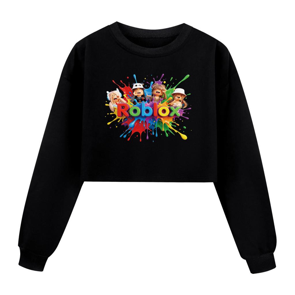 5575 Casual Fashion Kids Girls Roblox Printed Long Sleeves Sweatshirt