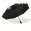 1pc Rammstein Automatic Folding Umbrella - Portable 3-Fold Design, 8-Bone Iron Frame Outdoor Umbrella, Ideal Gift for Fans, Travelers, Daily Use,