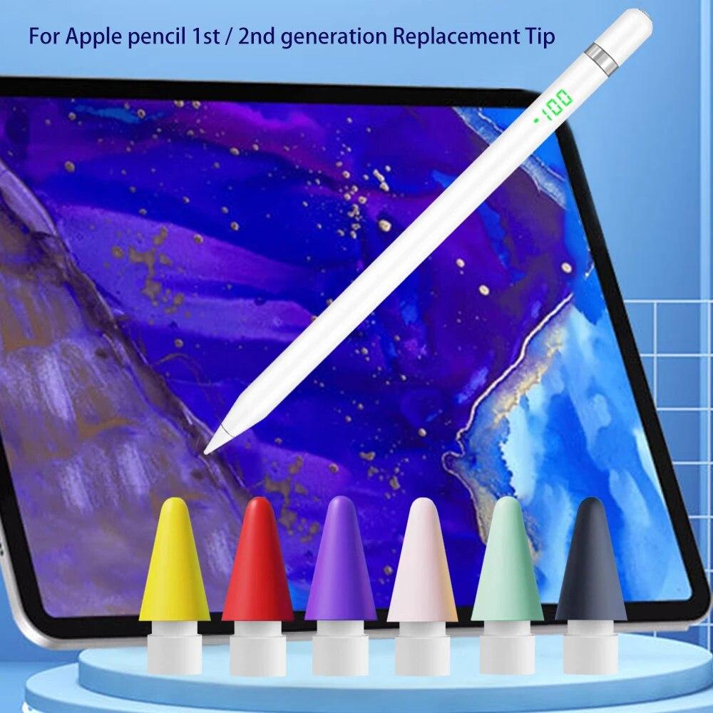Pencil Tips for Apple Pencil 1st / 2nd Generation, Double-Layered iPad Stylus Nib, Both Soft and Hard
