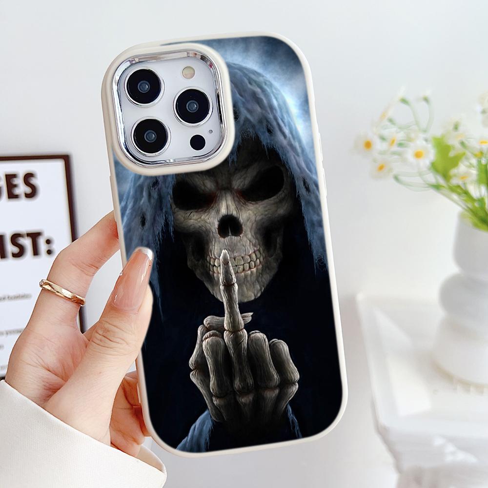 LZ13 Death Prayer Grim Reaper Skull Soft Phone Case for Samsung S24 Ultra S23 Plus A16 A54 A34 A06 Infinix Hot 40 30i Lens Protection Shockproof Cover