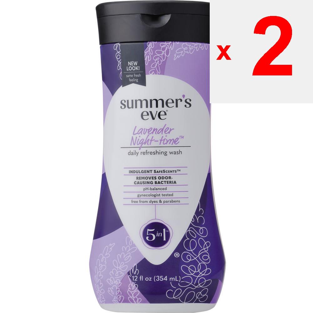 Pillbox Summer's Eve Lavender Night Time Wash 354ml Delicate Zone Cleaner Cleaning Products After Soaking the Area To Be Cleansed In Water or Lukewarm