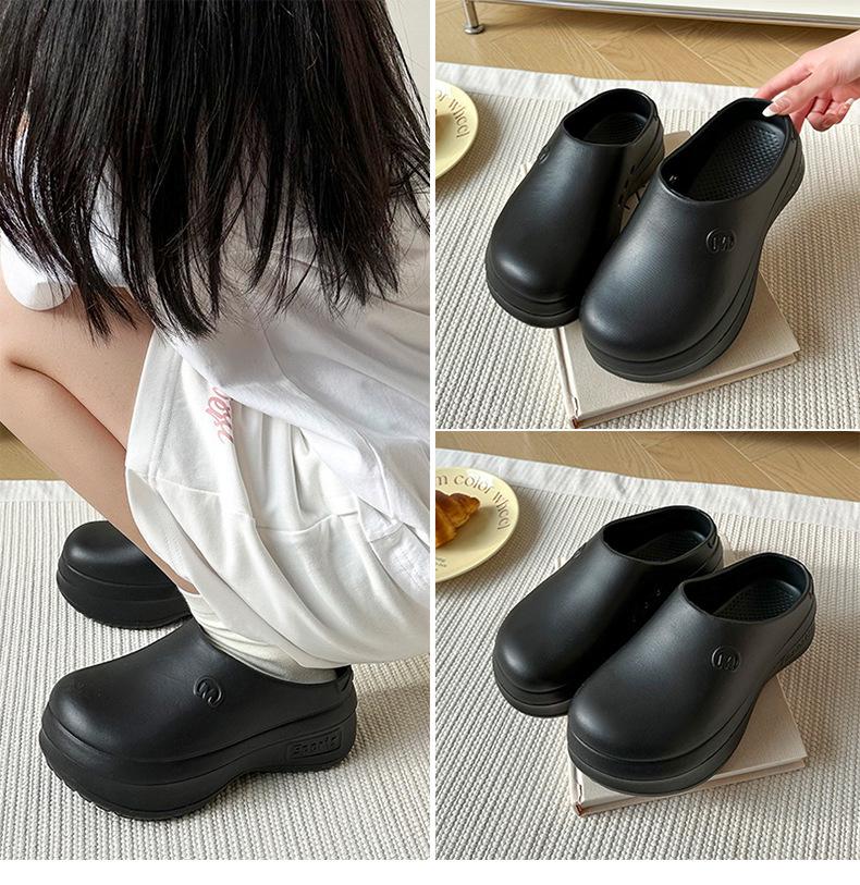 Unisex pantofle EVA s jedním páskem, uzavřenou špičkou, zdravotnické boty, plážové a kuchařské pantofle