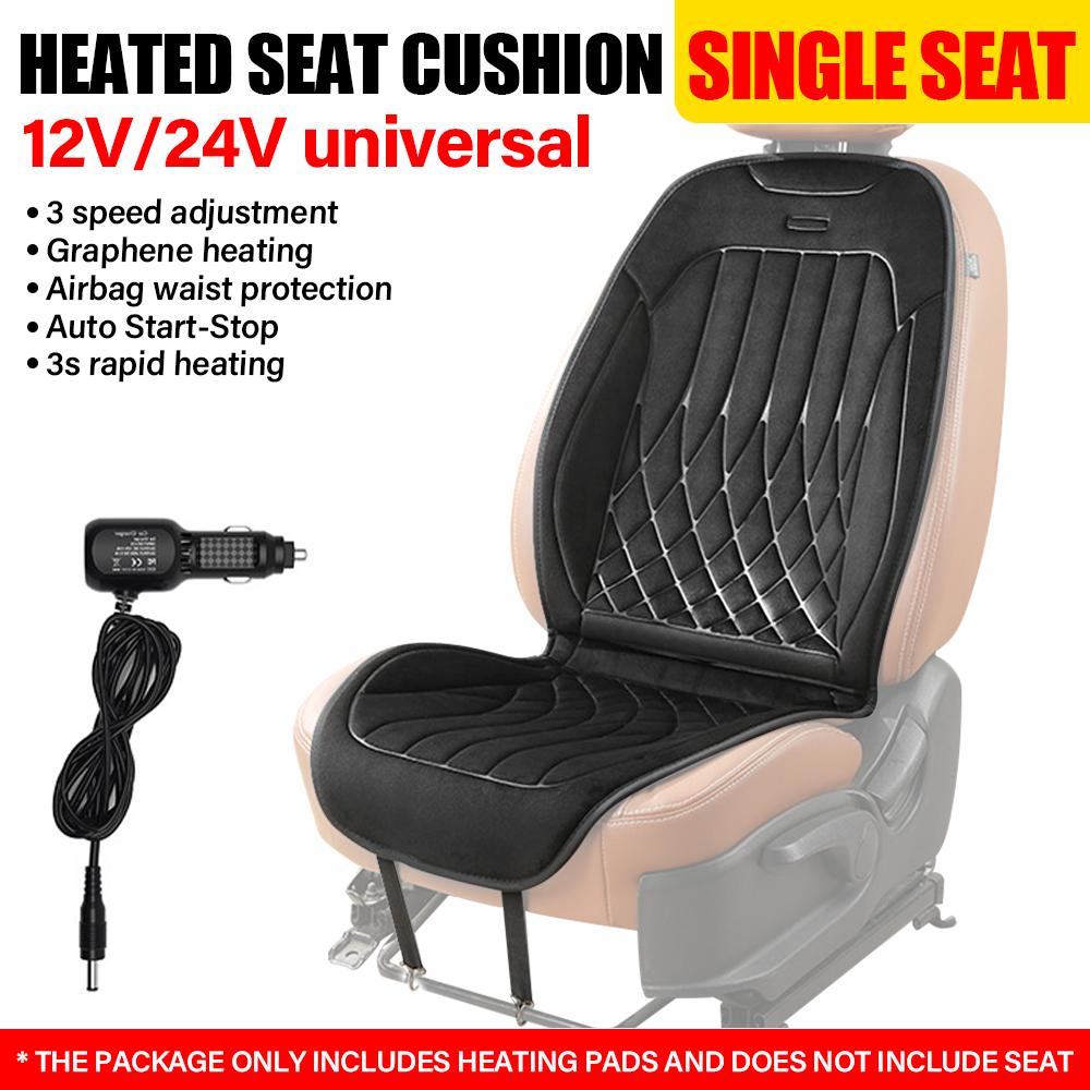 

Универсальная подушка с подогревом для автомобильного сиденья 12В/24В, противоскользящая, с подогревом, зимняя теплая автомобильная подушка с функцией быстрого нагрева для водителя, рождественский подарок Flocking Cloth&Autumn And Winter&heating