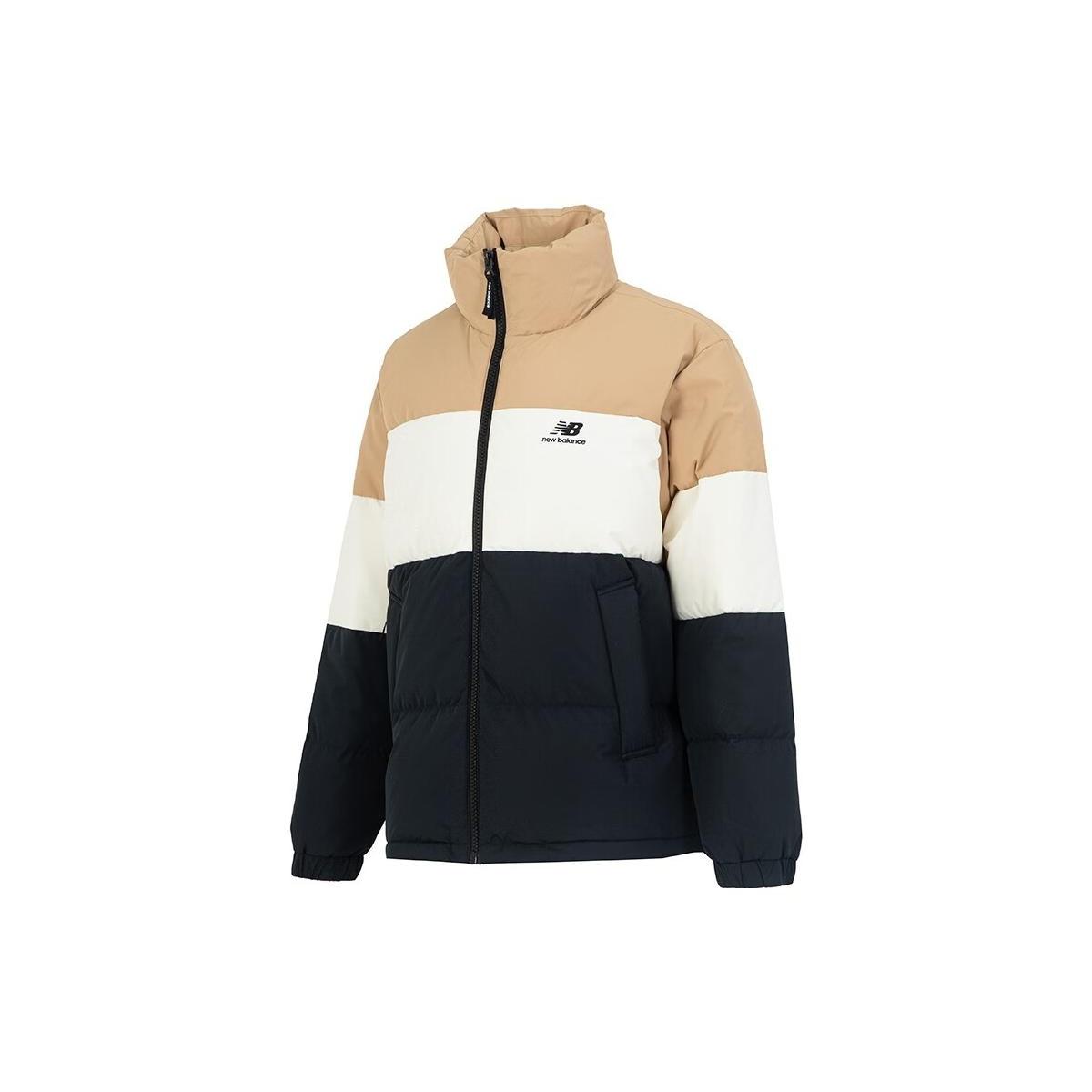 New Balance Warm Down Jacket Asia Sizing Black White Tan Men s 5PC44283-BEI XS