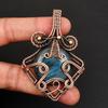 Handmade Copper Wire Wrapped Labradorite Gemstone Pendant  Blue Fire Gemstone Pendant Unique Boho Artisan Jewelry for Women & Men