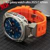 Pouzdro+Řemínek Pro Samsung Galaxy Watch Ultra 2025/7 Ultra 47mm Kovový Kryt Silikonový Pásek Pro Galaxy Ultra 47mm Sportovní Náramek Pouzdro