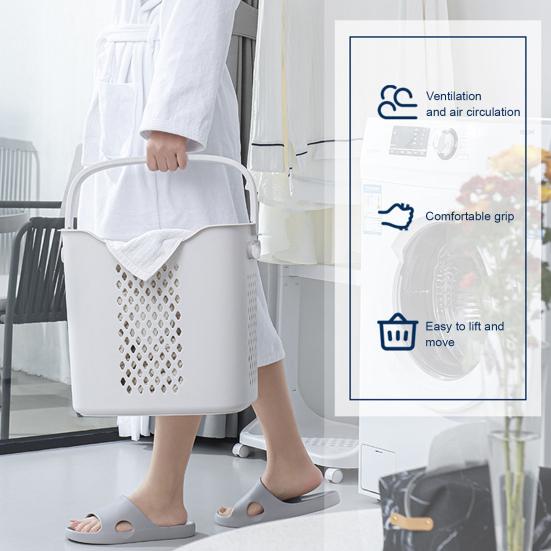 Yousheng Rolling Clothing Rack Multifunctional Laundry Hamper with Wheels Garment Rack with Hooks Detachable Laundry Baskets for Bedroom Laundry Room