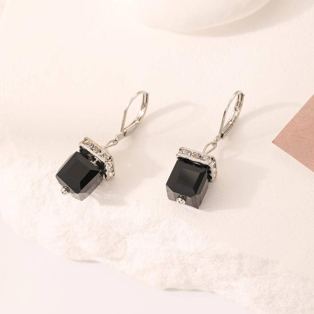 New Woman Fashion Jewelry High Quality Blue Pink White Purple Crystal Zircon  Earrings