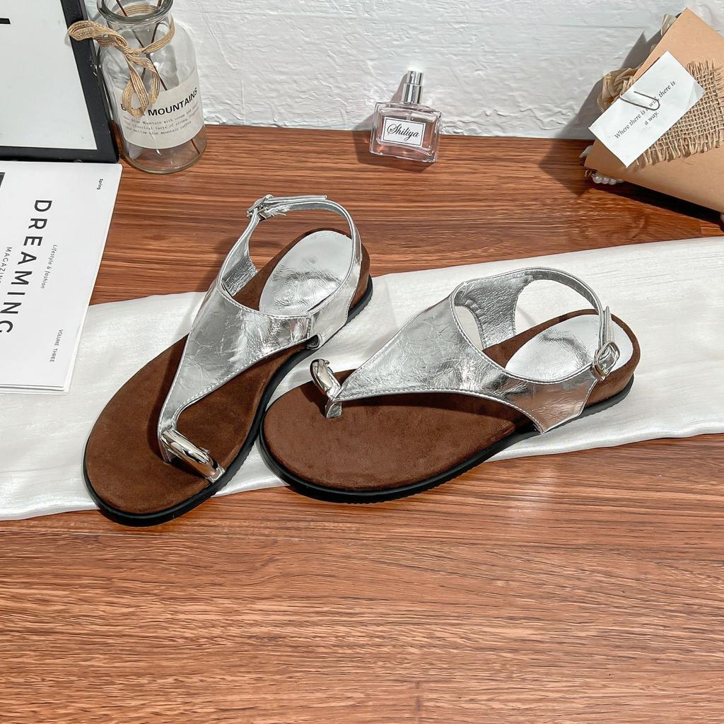 Summer New Thick-soled Cool Slippers Women's Temperament Toe Slippers Inner Height Increase Korean Version of Temperament Sandals Women's Summer Wear