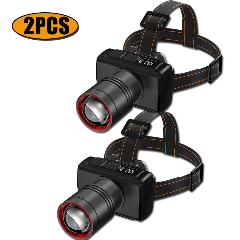 Super Bright LED Headlamp RechargeableHead Light Motion Sensor Front Led Head Flashlight Waterproof Outdoor Camping Flashing