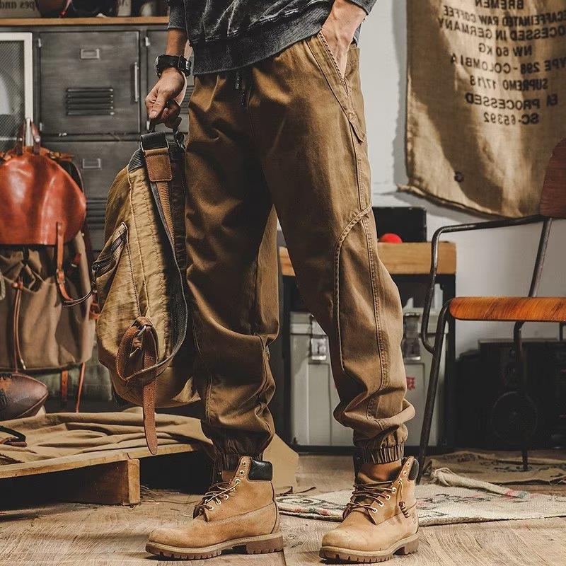 

Мужской тяжелый ретро-комбинезон - Осень/Зима, свободного кроя, утолщенный и с манжетами, с плюшевой подкладкой. L