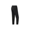 Li Ning Fitness Series Solid Color Logo Print Elastic Waist Sports Pants Women Pants Black AKLS346-1