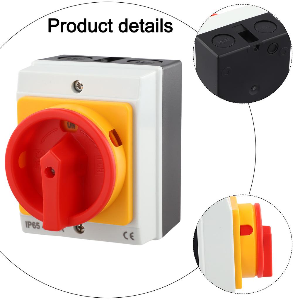 20A 440V IP65 Waterproof Main Switch Circuit Breaker Compact Rotary Switch for Reliable Indoor and Outdoor Electrical Control