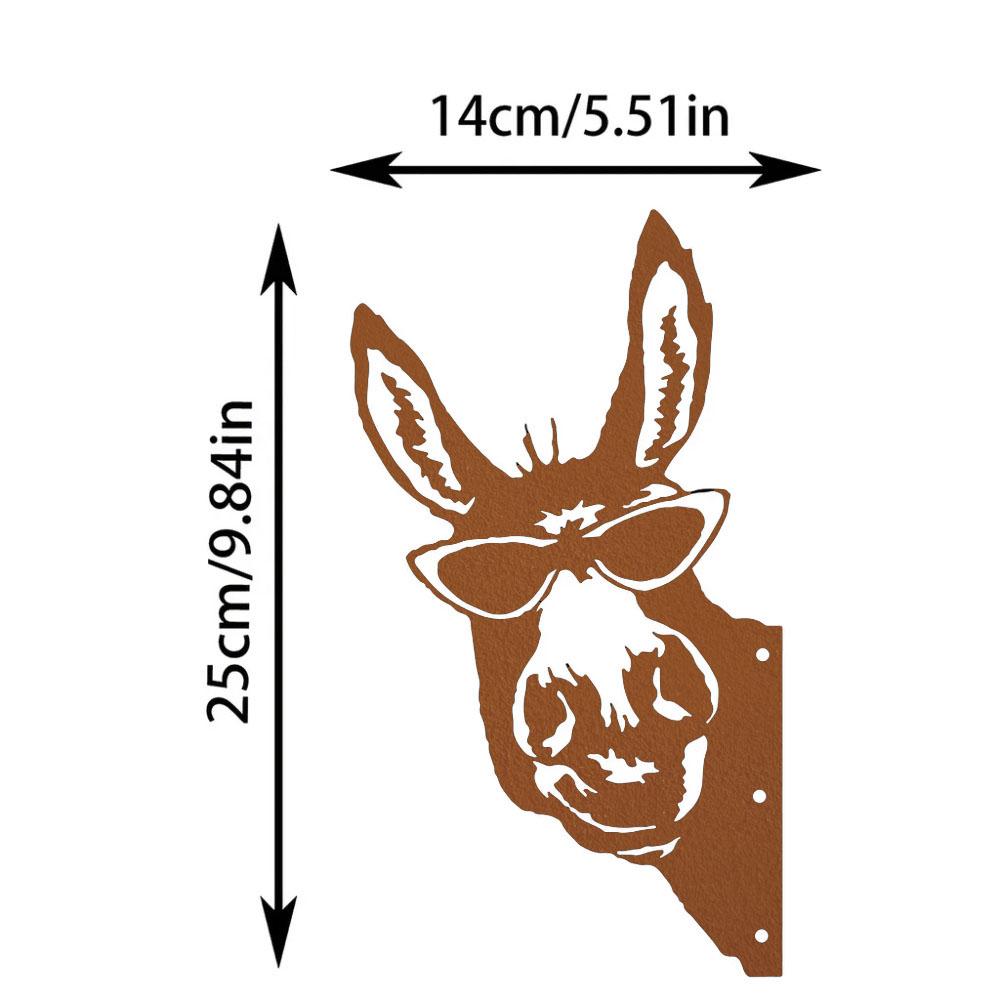 

Железный силуэт в форме осла Превратите свой дом и сад в очаровательный фермерский рай с помощью этого железного силуэта в форме осла. чёрный