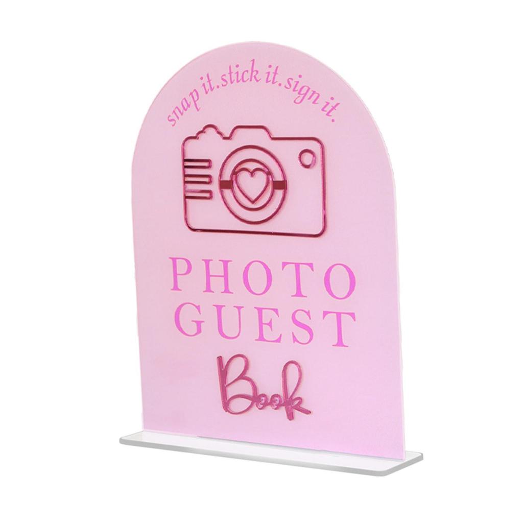 Acrylic Wedding Sign Birthday Please Sign Our Guestbook Restaurant Special Event Modern Ornament Guest Book Sign with Base