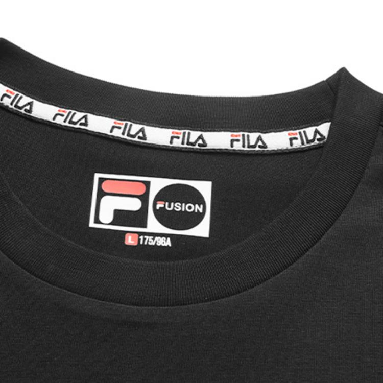 Fila Fusion Running Basketball Theme Printed Short Sleeve T-Shirt Men Tops Black T11M026106F-BK
