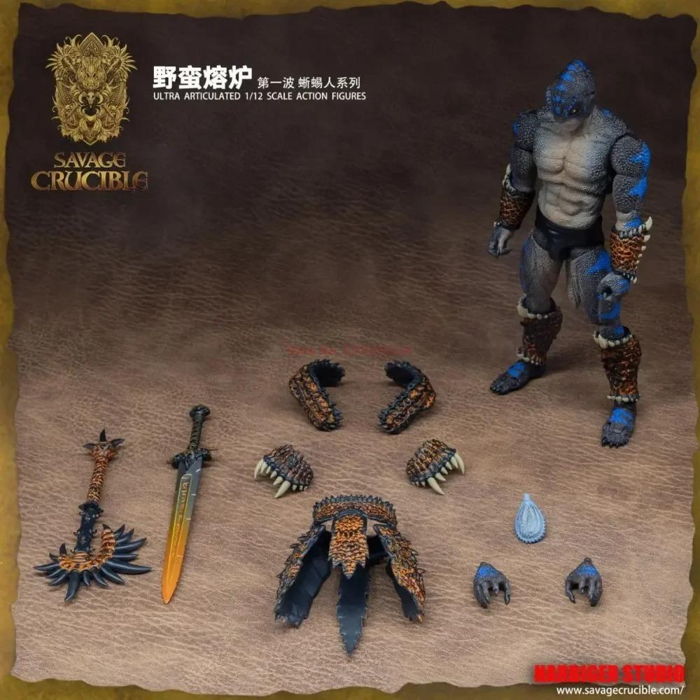 1/12 Anime Savage Crucible Figures Lizard Man Series Action Figure Pvc Models Statue Collection Toys Boy'S Doll Action Toy Gift