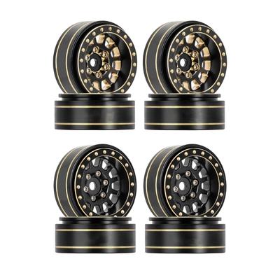 12-Spoke Wheels Brass Beadlock Rims Deadbolt- RC Crawler RC Car Upgrade Parts for 1/18 TRX4M 1/24 SCX24 Beadlock Wheel