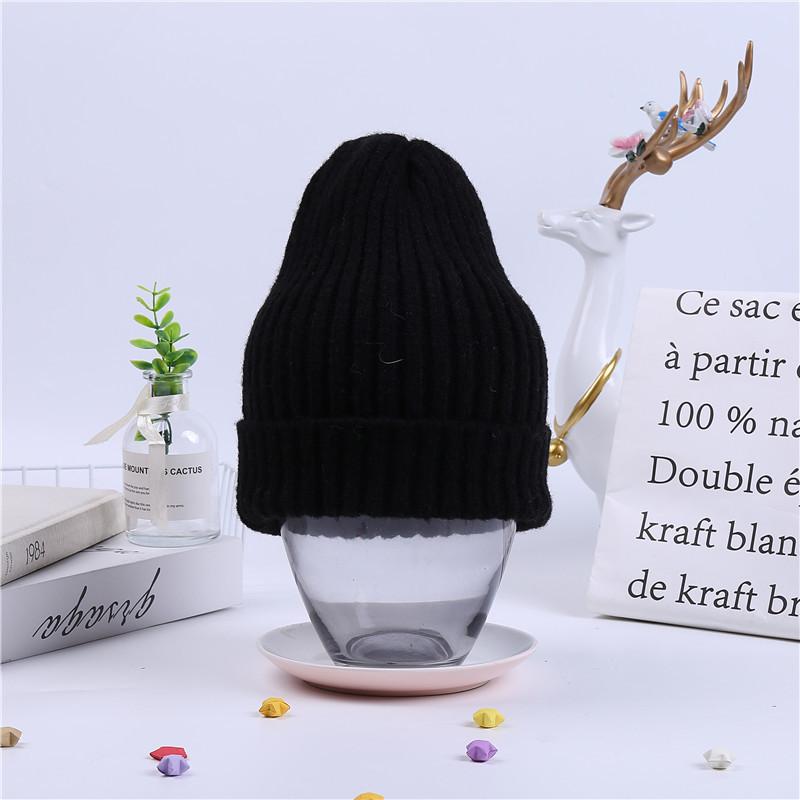 Women s Autumn and Winter Couple s Versatile Knit Hat, Unisex Korean Style Fashionable Knitted Hat, Student Warm Pointed Hat Average Size чёрный