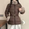 Down Coats - Winter Women's Stand Collar Padded Jacket with Fur Collar Warm Thick Cotton Coat Fashion Outerwear