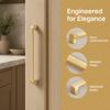 Brass Gold Finish Cabinet Door Handles Minimalist Design Kitchen Handles  For Kitchen Cabinets