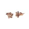 Exquisite Purple Gold 585 Russian Shiny Windmill Stud Earrings Women'S Exquisite Fashion Rose Gold Plated Earrings Simple