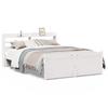Bed Frame with Headboard Without Mattress White 140 x 200 cm