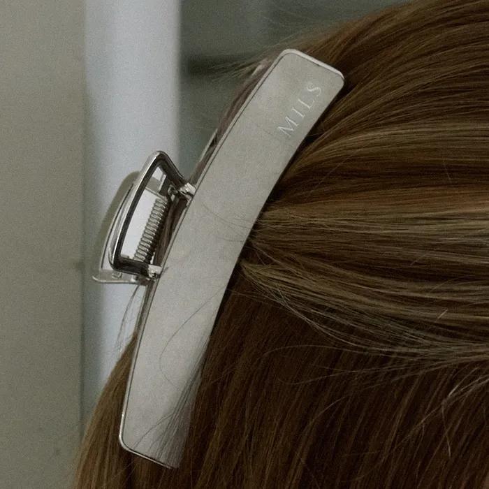 Oblong Silver Hair Claw Clip. MLH2601