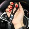 BAIJ1 2025 Car logo Keychain With Car Logo Metal Keychain Nylon Braided Rope Key Ring For BMW E90 E60 E61 E93 E87 E36 E46 E39 E53