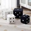 Sherpa Fleece Dice Ottoman