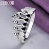 925 Sterling Silver Crown Ring Gift Fashion Jewelry