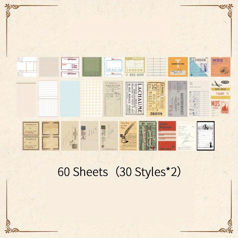 60pcs Vintage Garden theme Hand Account Decorative paper DIY Creative Retro Material Paper Scrapbooking Material Art Supplies