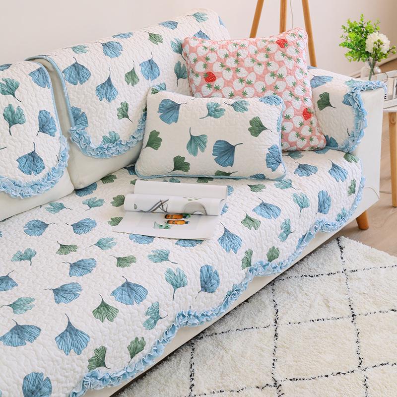 Cotton Sofa Cushion All-season Universal Cotton Fabric Cushion Simple and Modern Non-slip Rustic Sofa Cover