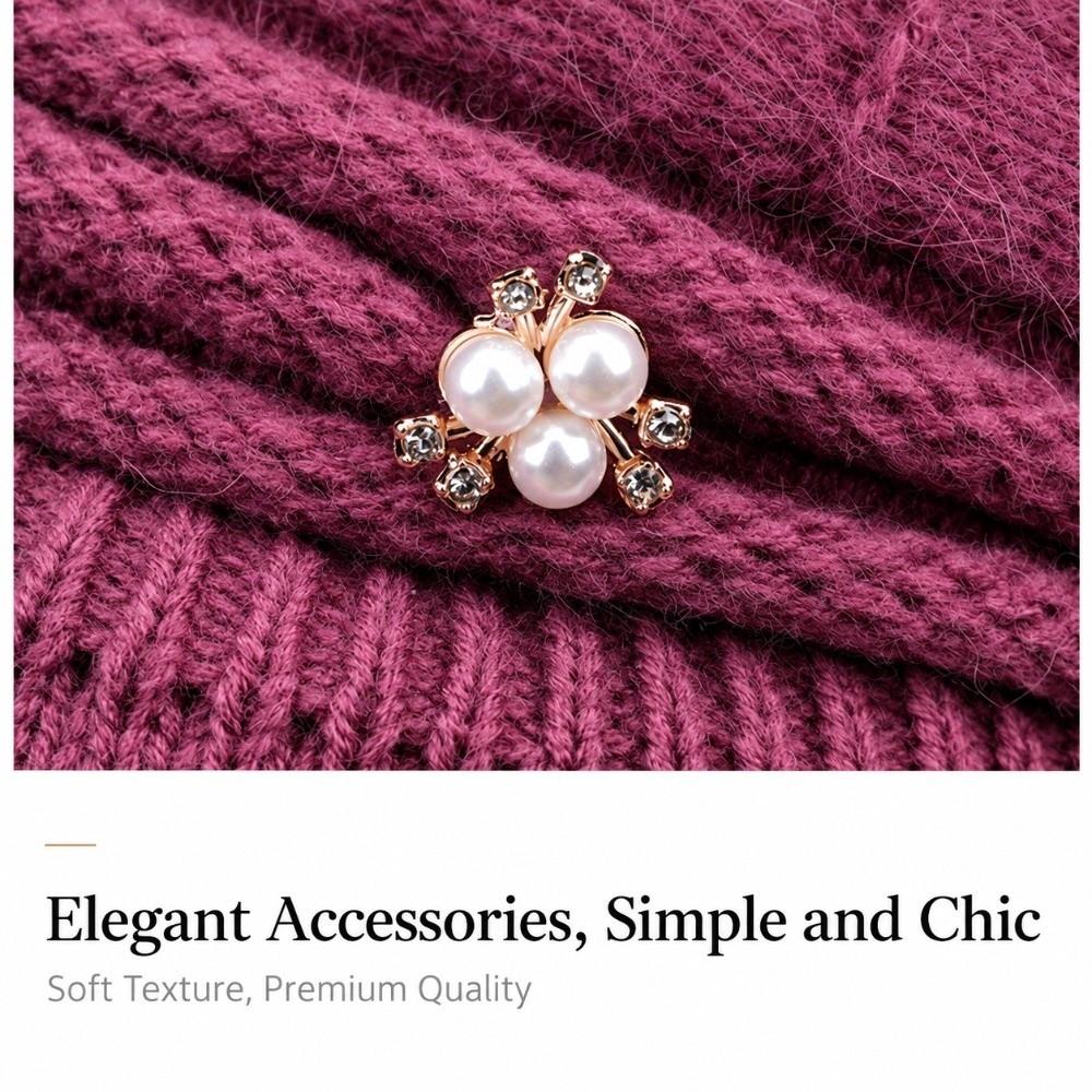 Thick Plush Liner Winter Brimmed Hat Short Brim Design Elderly Ladies Hat  Cold Wind Protection