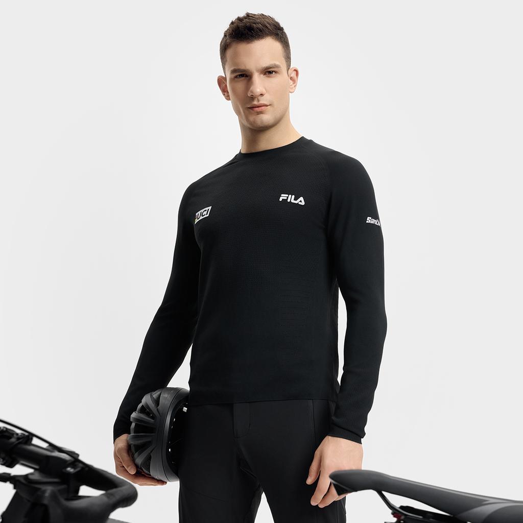 New FILA X UCI CYCLING T Shirt Men's Pitch Black A11M518401F-BK