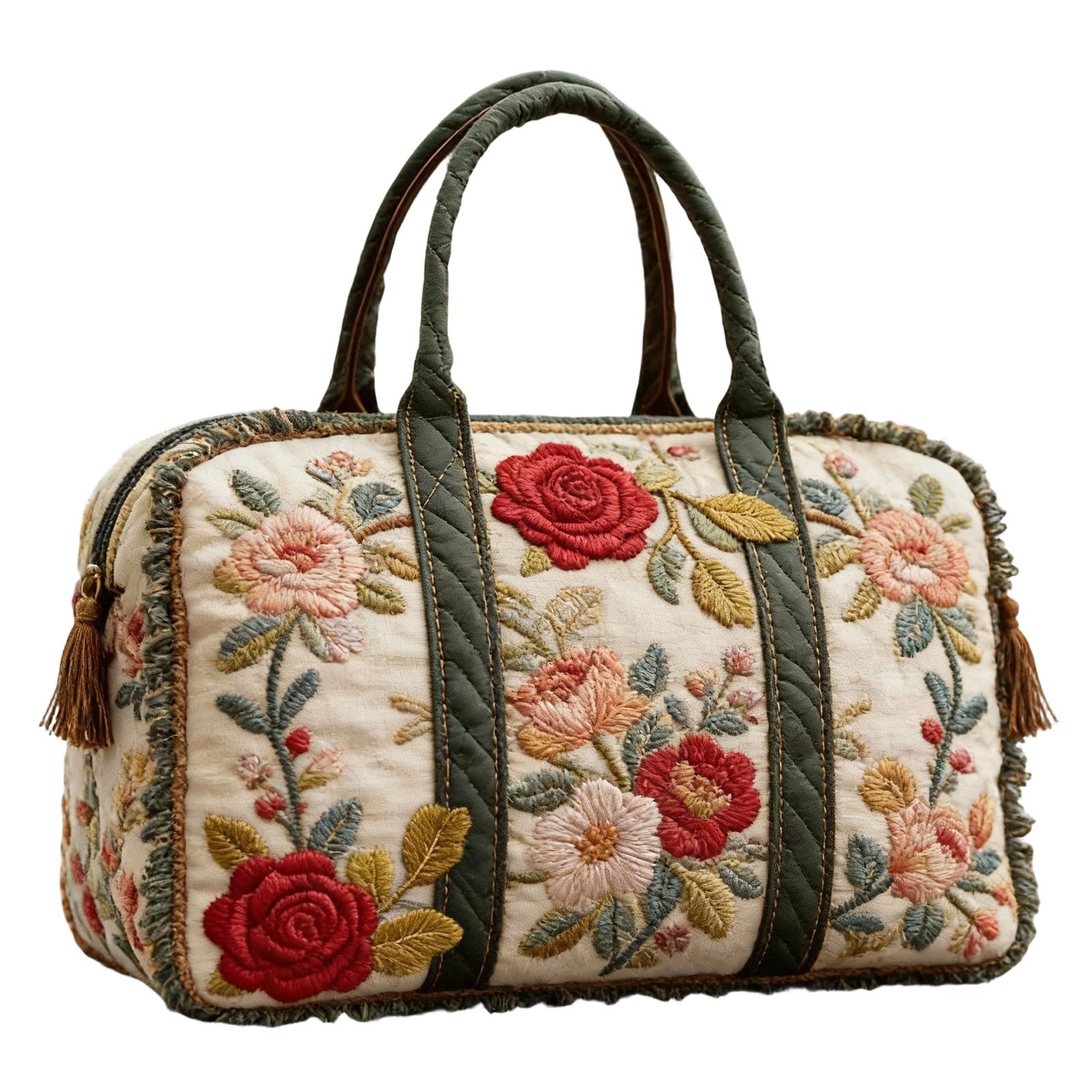 

Short-haul Handbag With Embroidery; Multi-functional Sports Fitness Bag One Size