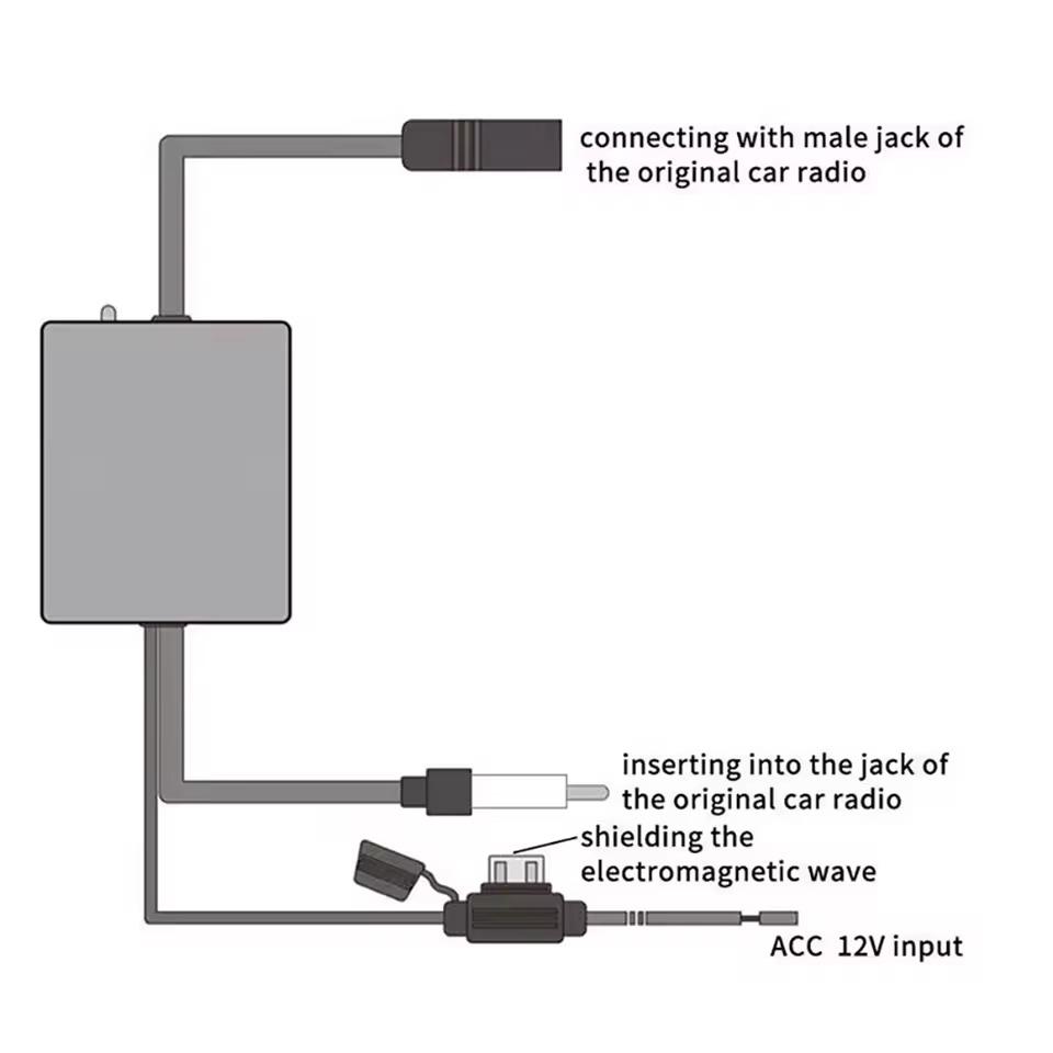 12V Universal Car FM AM Radio Antenna Signal Amplifier Booster Improve Reception Auto Stereo Parts