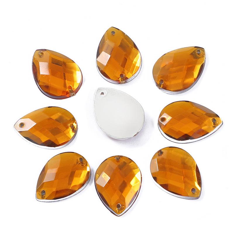 Teardrop Mesh Surface Flat-Bottom Acrylic Rhinestone for DIY Apparel & Jewelry