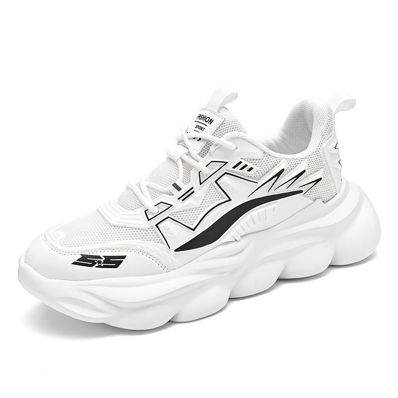 Thick Sole Mecha Running Shoes Men Outdoor Jogging Sports Shoes Mesh Breathable Platform Walking Shoes Trend Sneakers Men