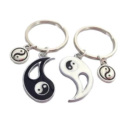 Elegantes Yin Yang Schlüsselanhänger-Charme Individuell gestaltbarer Partner-Anhänger Schlüsselanhänger-Ornament